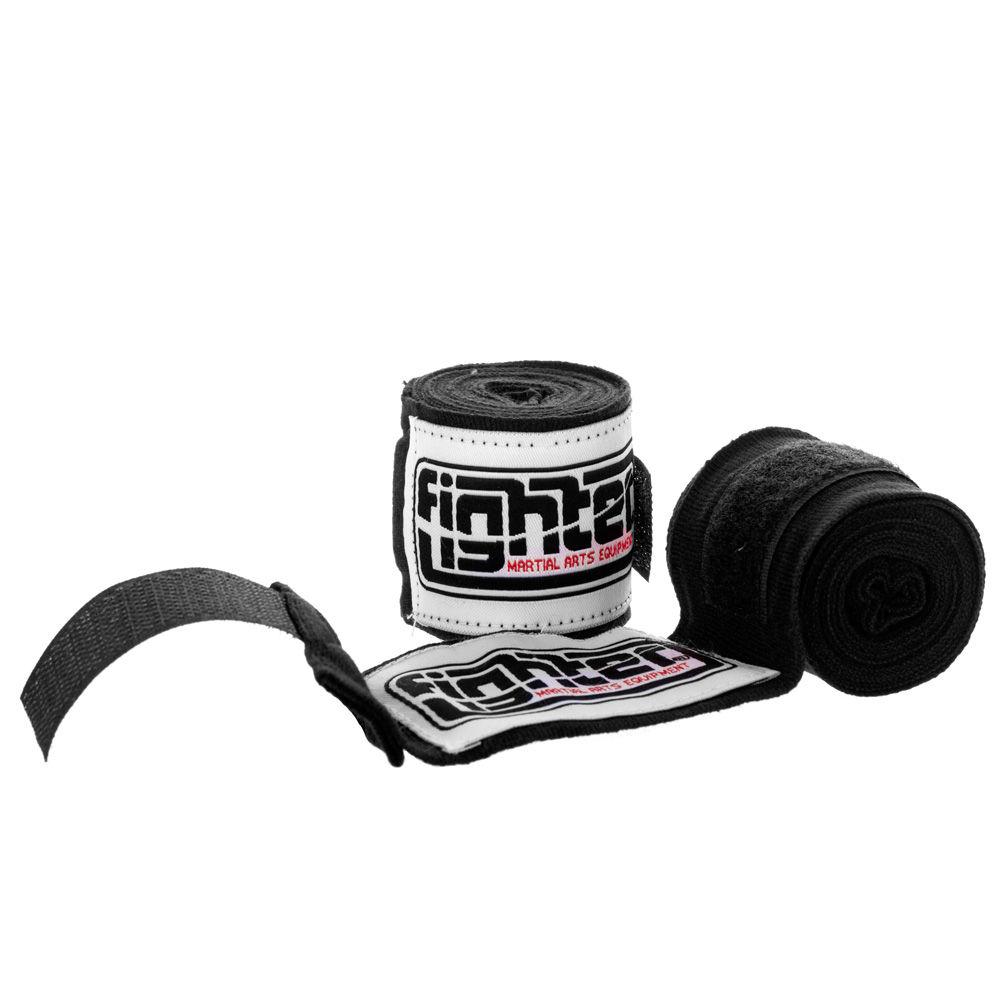 Fighter Black Polycotton Boxing Handwraps