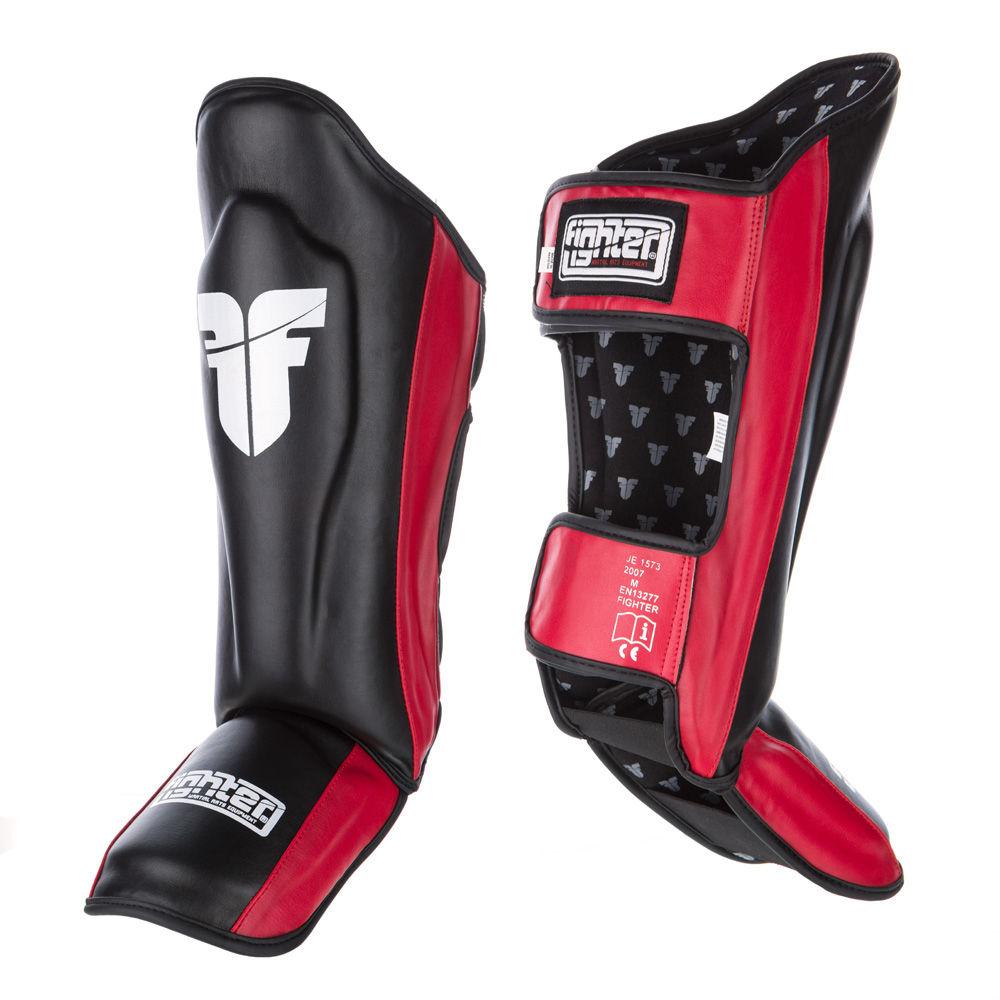 Thai Shinguards - Fighter - black/red