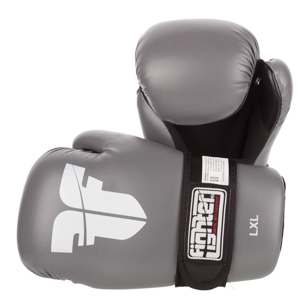 Fighter Palm Open Gloves - Gray/Black