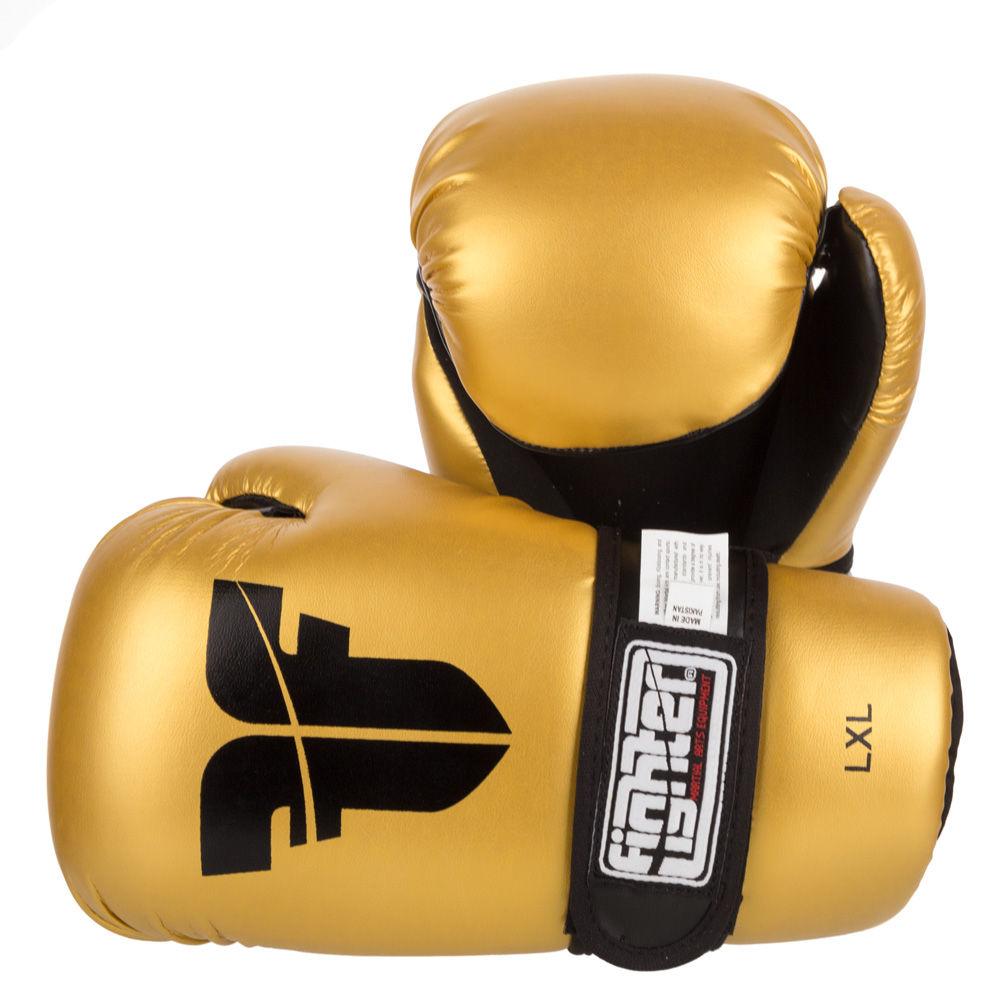 Fighter Palm Open Gloves - gold/black