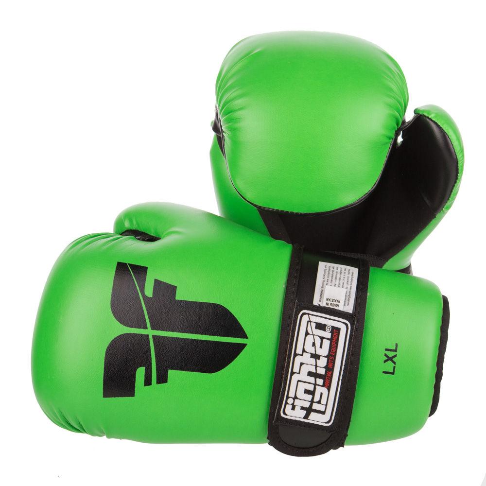 Fighter Open Palm Gloves - Neon Green/Black