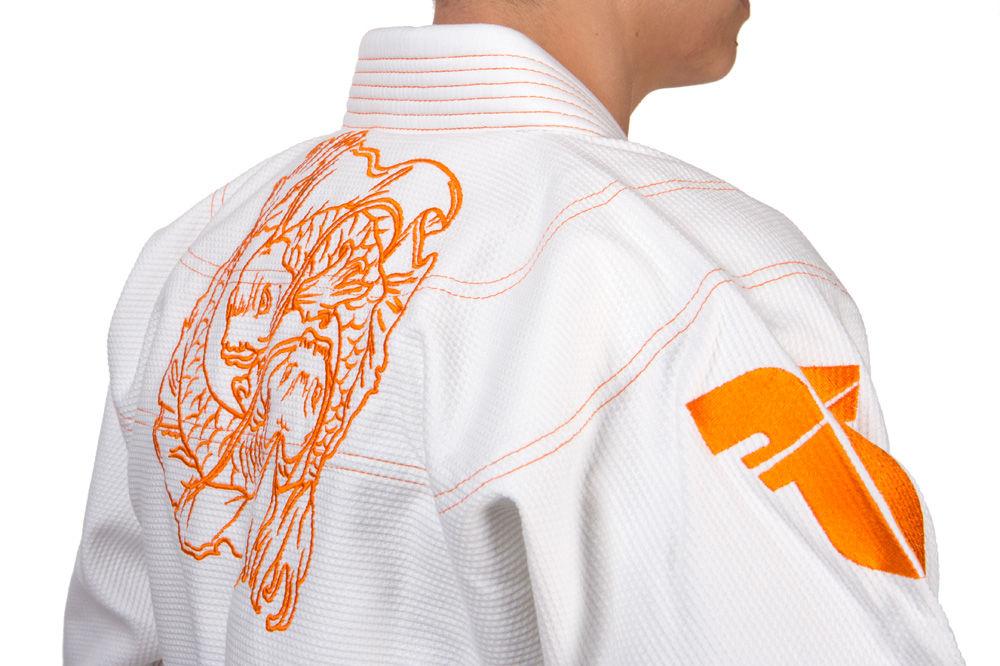 Fighter KIDS BJJ Gi Koi Fish Uniform - white
