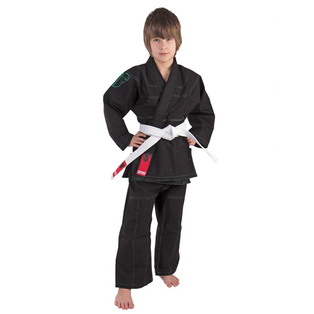 Fighter Kids BJJ Gi Ripstop Uniform - black