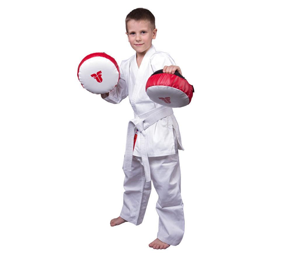 Fighter ROUND TARGET MITTS UNIOR - White/red