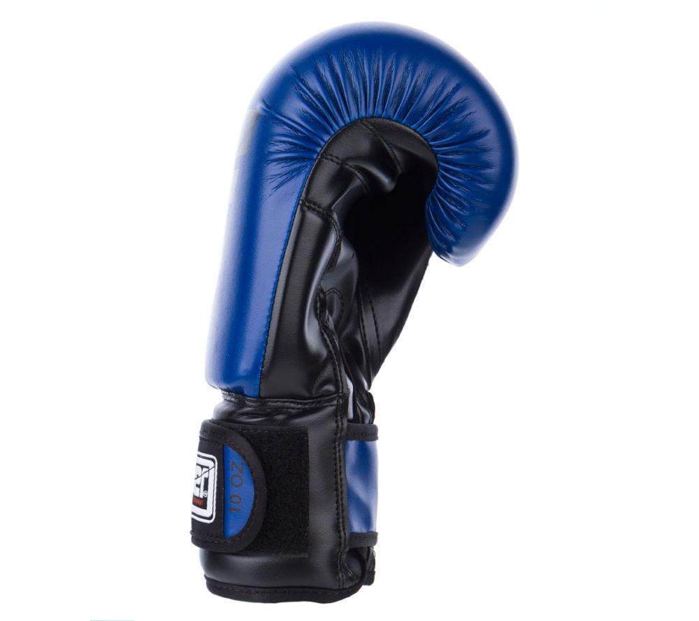 Fighter Synthetic Leather Basic Blue/Black 6-12oz Boxing Gloves