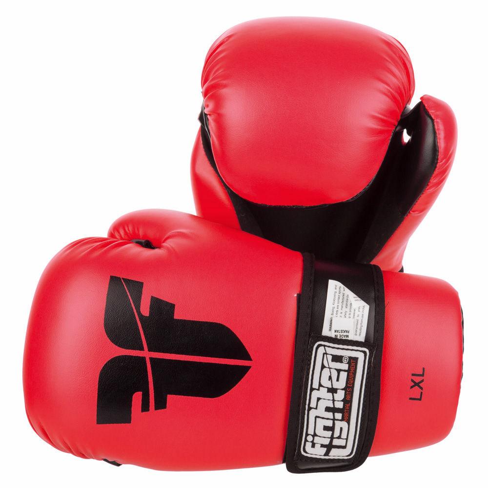 Fighter Palm Open Gloves - Red/Black