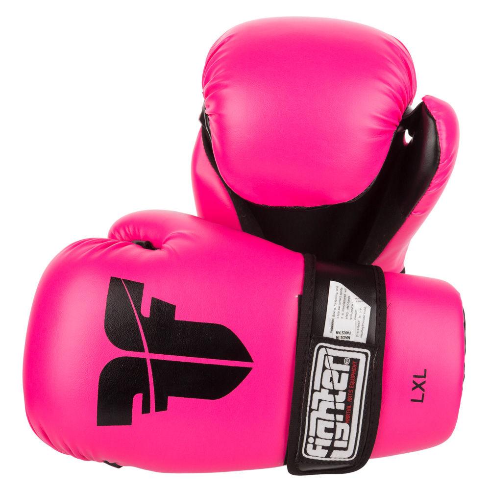 Fighter Palm Open Gloves - Pink/Black