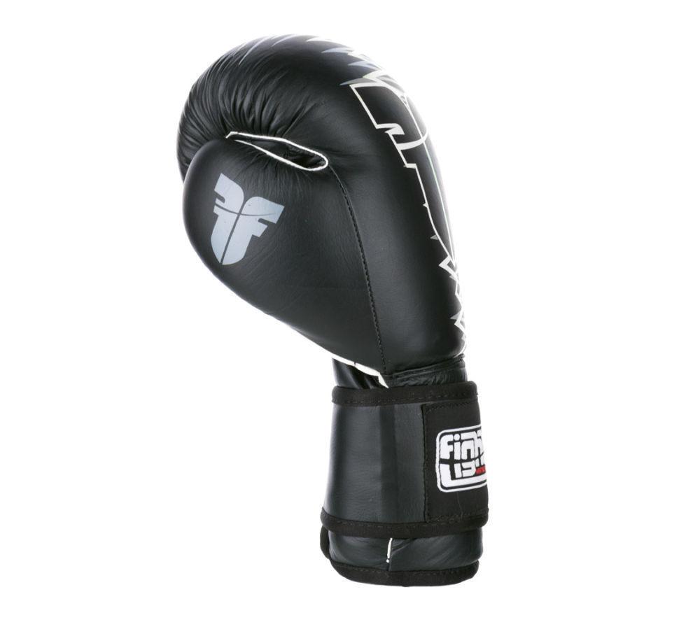 FIGHTER Black/White/Gray Heartbeat Leather Boxing Gloves