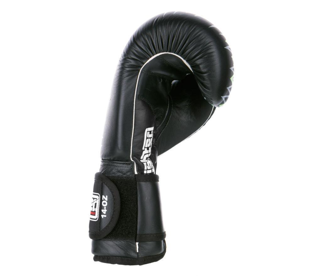 FIGHTER Black/White/Gray Heartbeat Leather Boxing Gloves