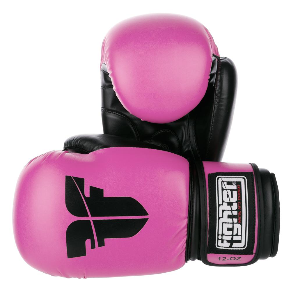PU Basic Fighter Gloves - pink/black