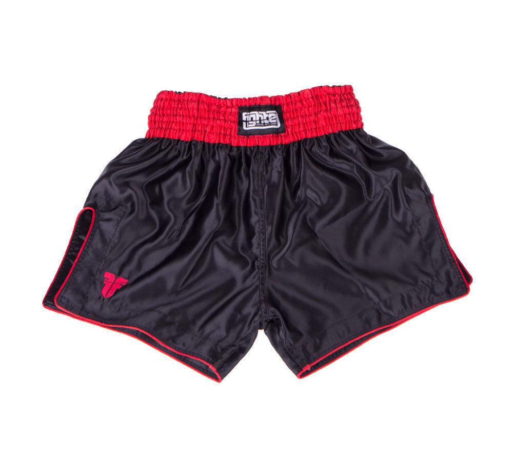 Fighter Thai Shorts Bangkok Plain - black/red