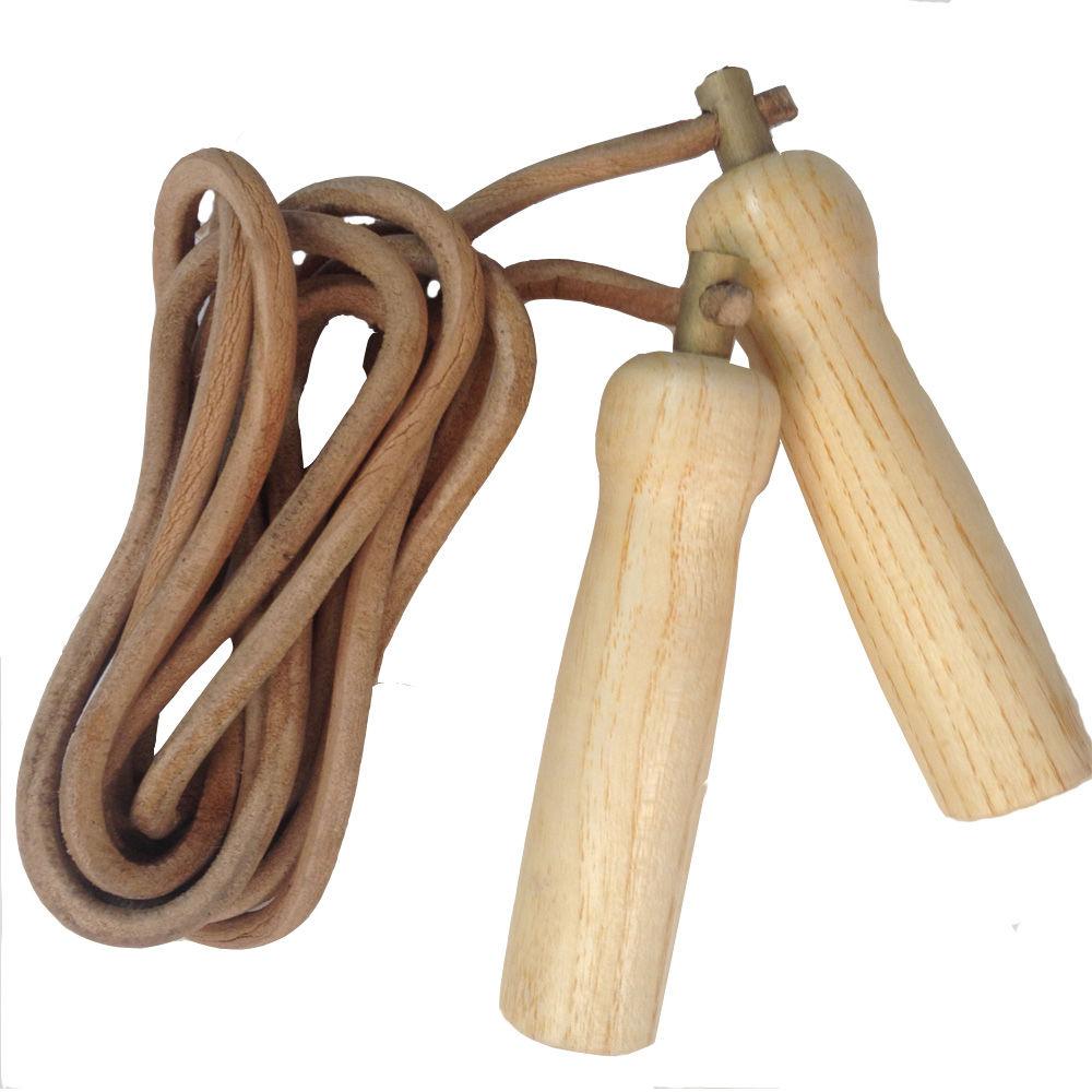 Fighter Genuine Leather Jump Rope - nature
