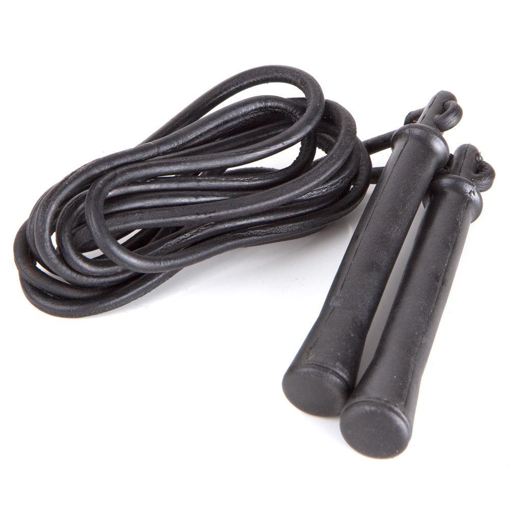 Fighter Leather Speed Rope - black