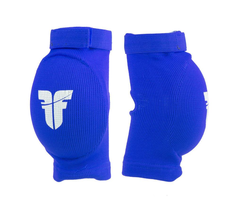 Fighter FF Elbow Guard Blue Oval Cup Protector with Elastic Strap