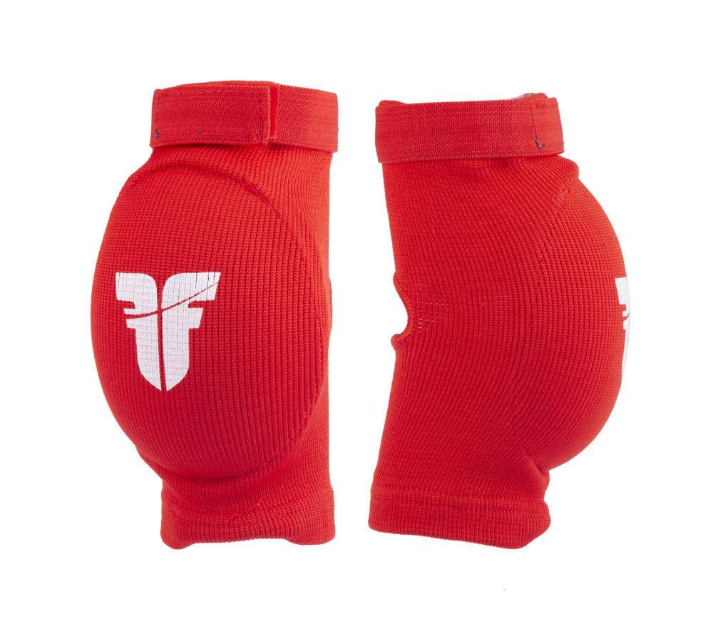 Fighter FF Elbow Guard Red Oval Cup Protector with Elastic Strap