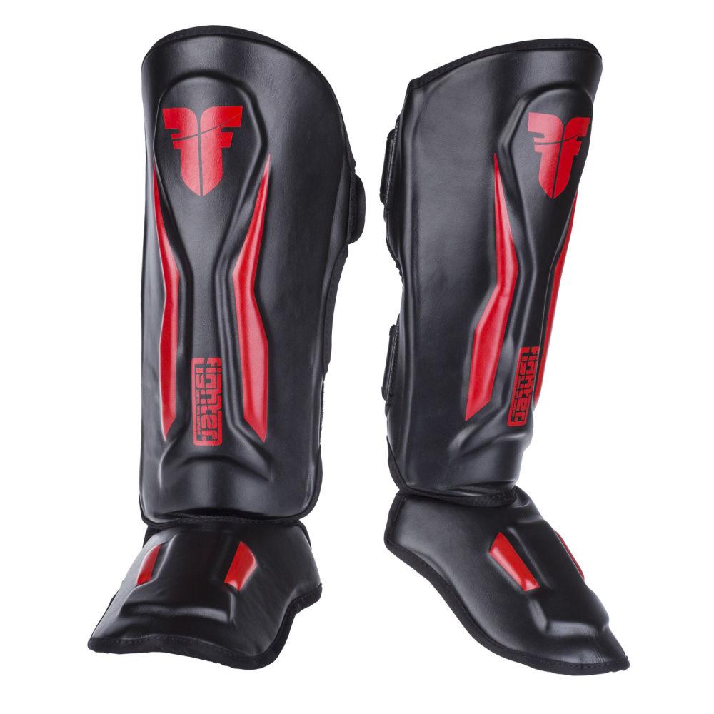 Fighter Shinguards Thai Ergo - black/red