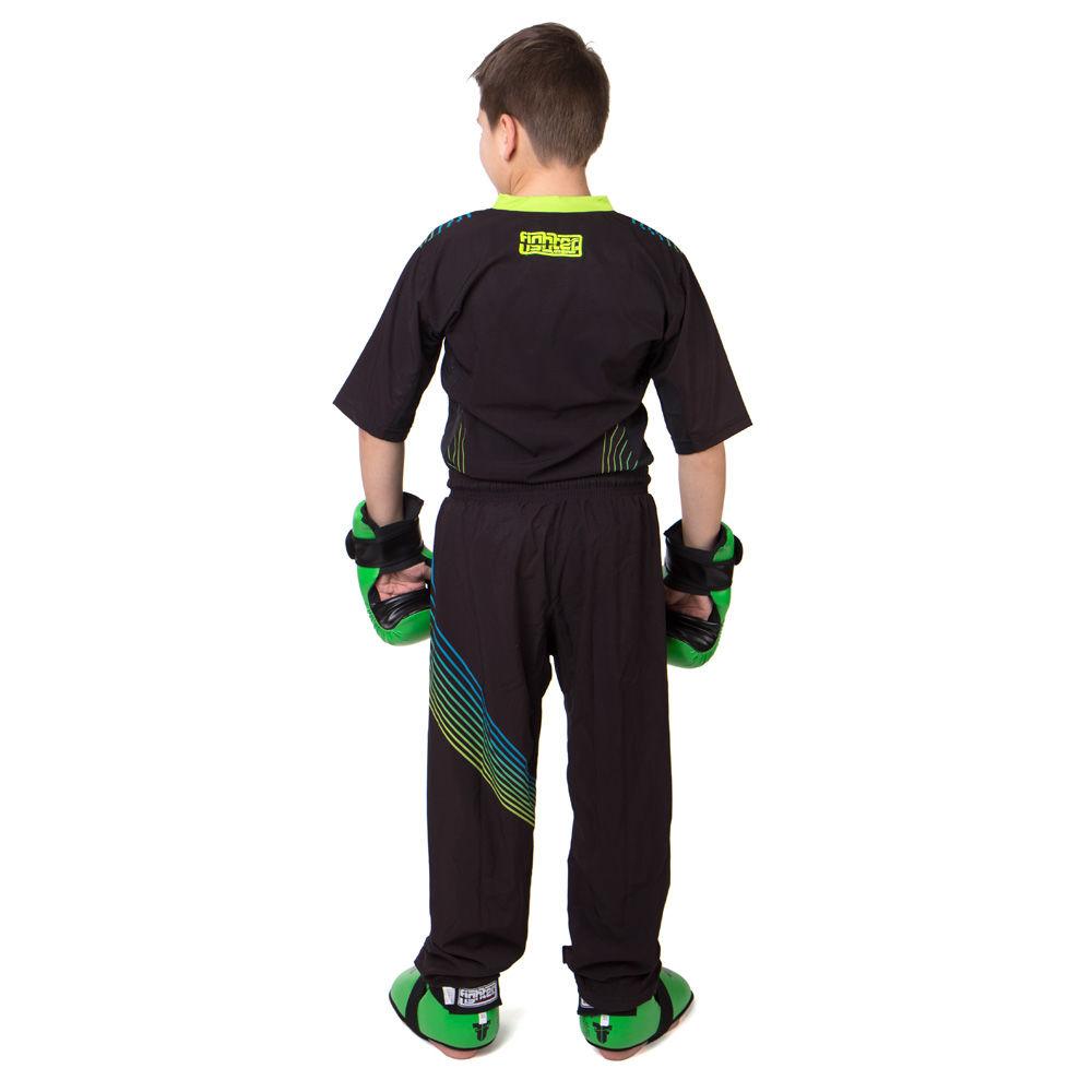 Fighter Uniform - black/lime green/blue