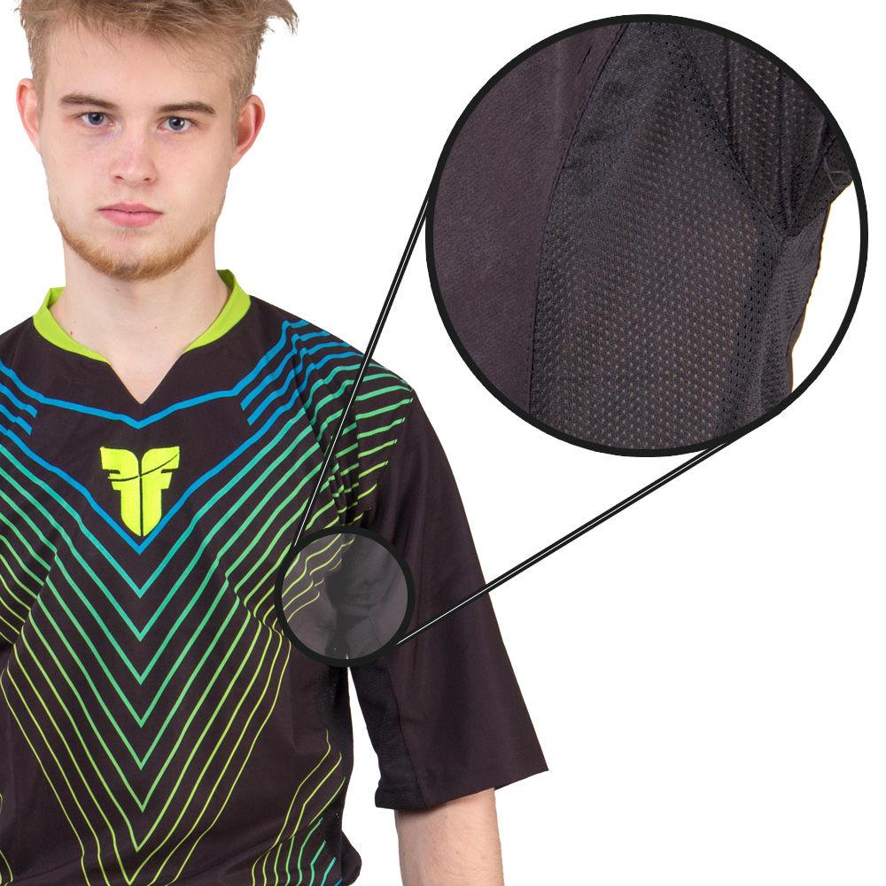 Fighter Uniform - black/lime green/blue