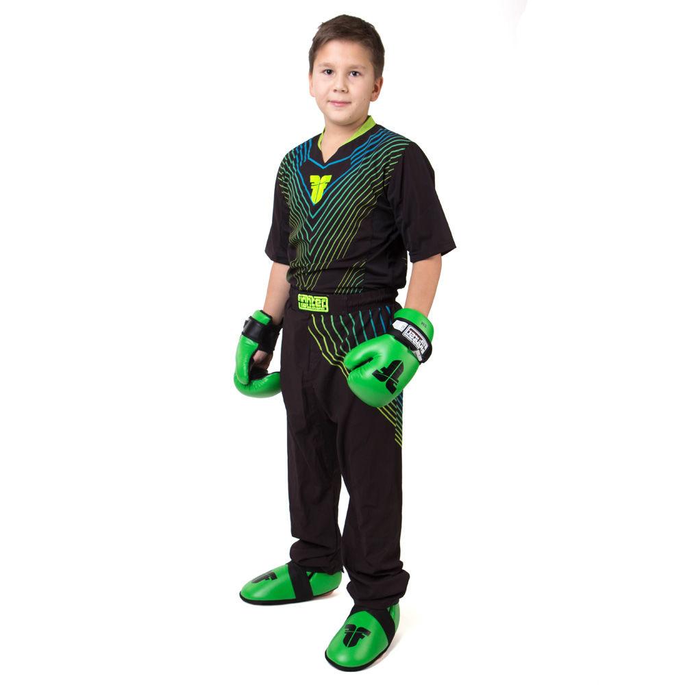 Fighter Uniform - black/lime green/blue