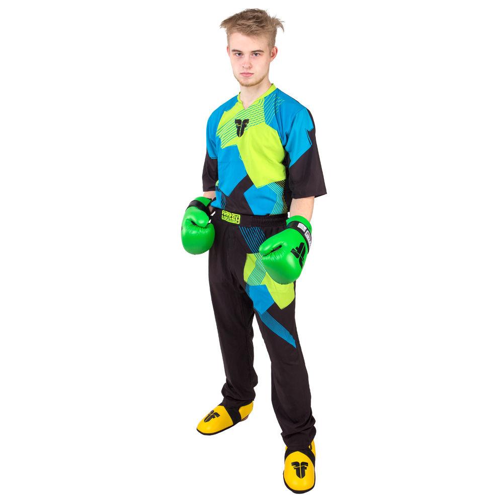 Fighter Uniform - black/blue/neon-green