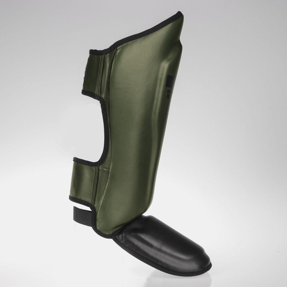 Fighter Thai Classic Shinguards - khaki/black