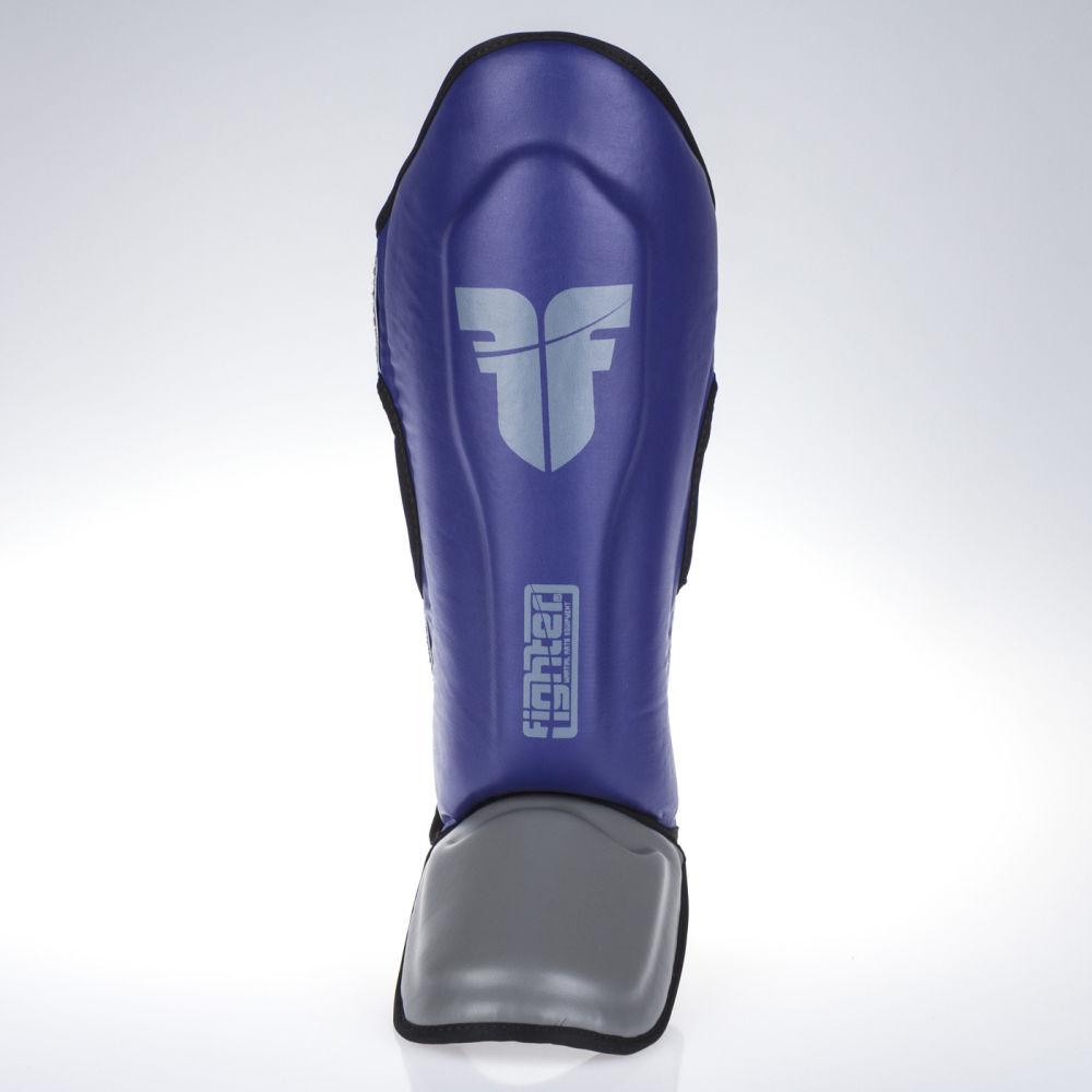 Fighter Thai Classic Shinguards - blue/grey