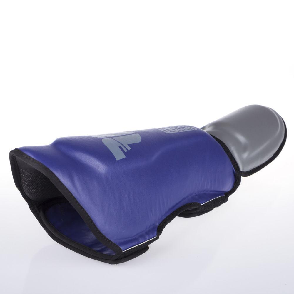 Fighter Thai Classic Shinguards - blue/grey