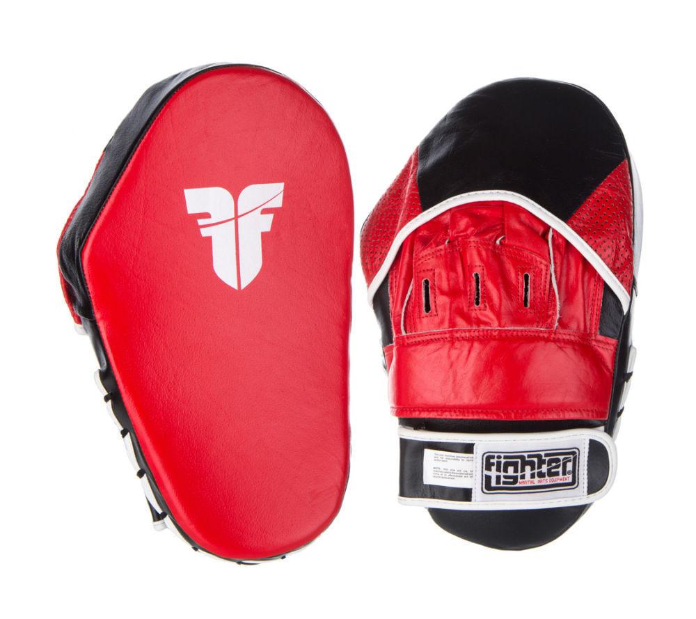 Fighter Focus Mitts - Leather Long - red/white/black