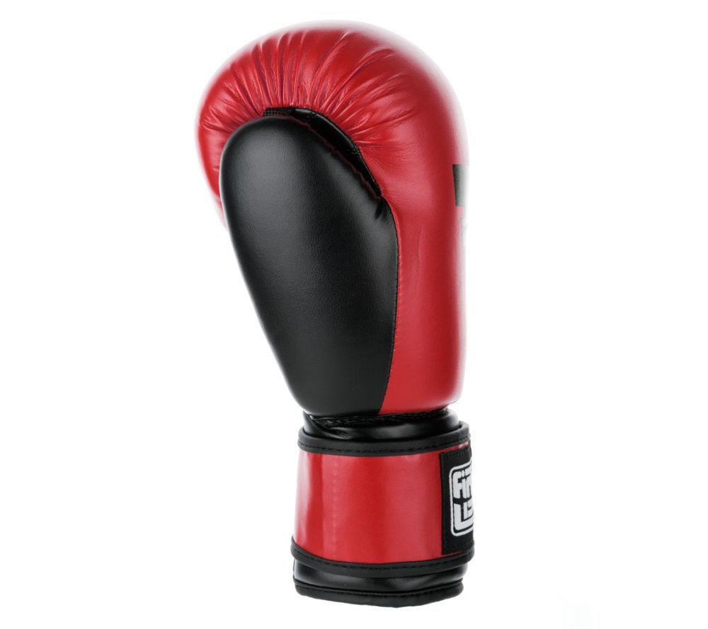 Fighter Synthetic Leather PU Basic Red/Black 6-12oz Boxing Gloves - red/black