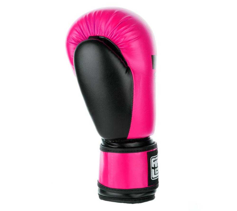 Fighter Synthetic Leather PU Basic Neon Pink/Black 6-12oz Boxing Gloves