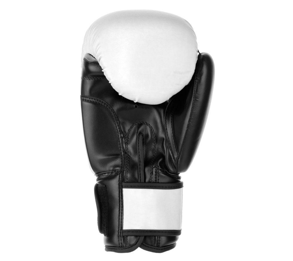 Fighter Synthetic Leather PU Basic White/Black 6-12oz Boxing Gloves