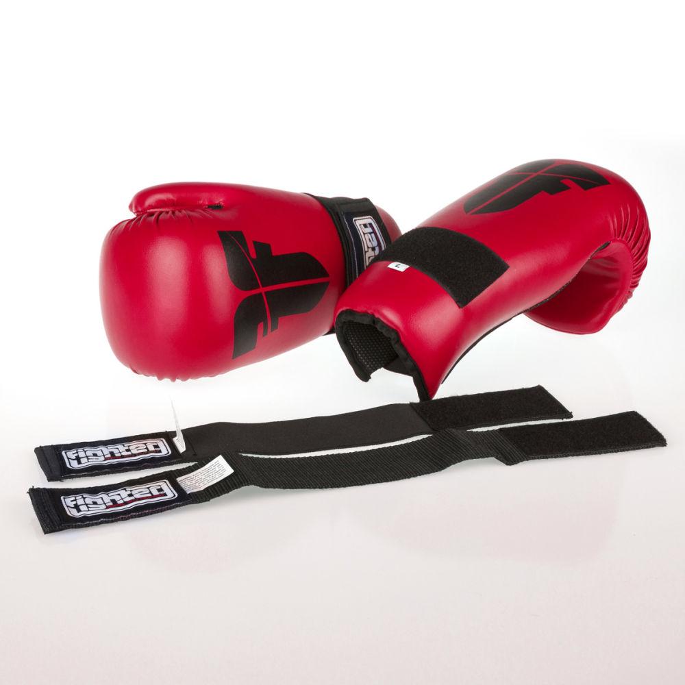 Fighter Strap Open Gloves - red