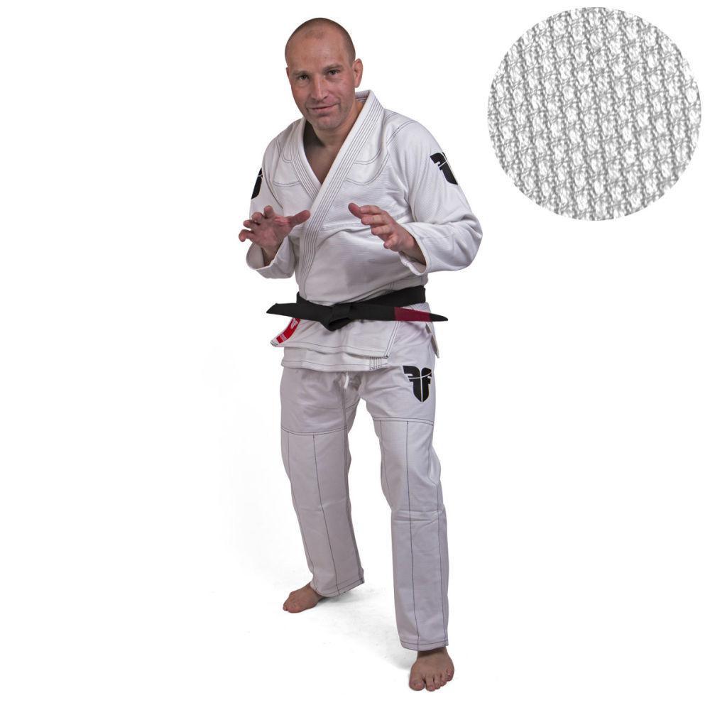 Fighter BJJ Gi Pearl Weave Uniform - white