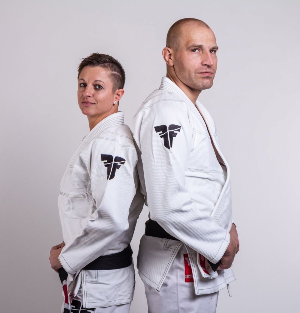 Fighter BJJ Gi Pearl Weave Uniform - white