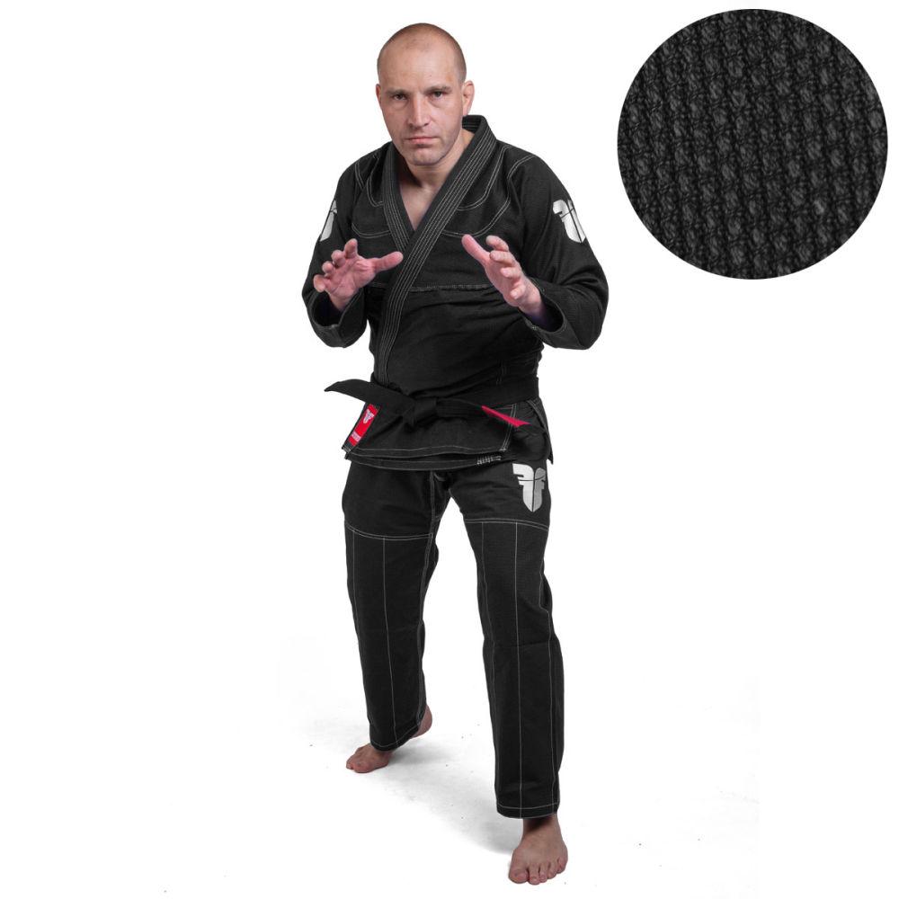 Fighter BJJ Gi Pearl Weave Uniform - black