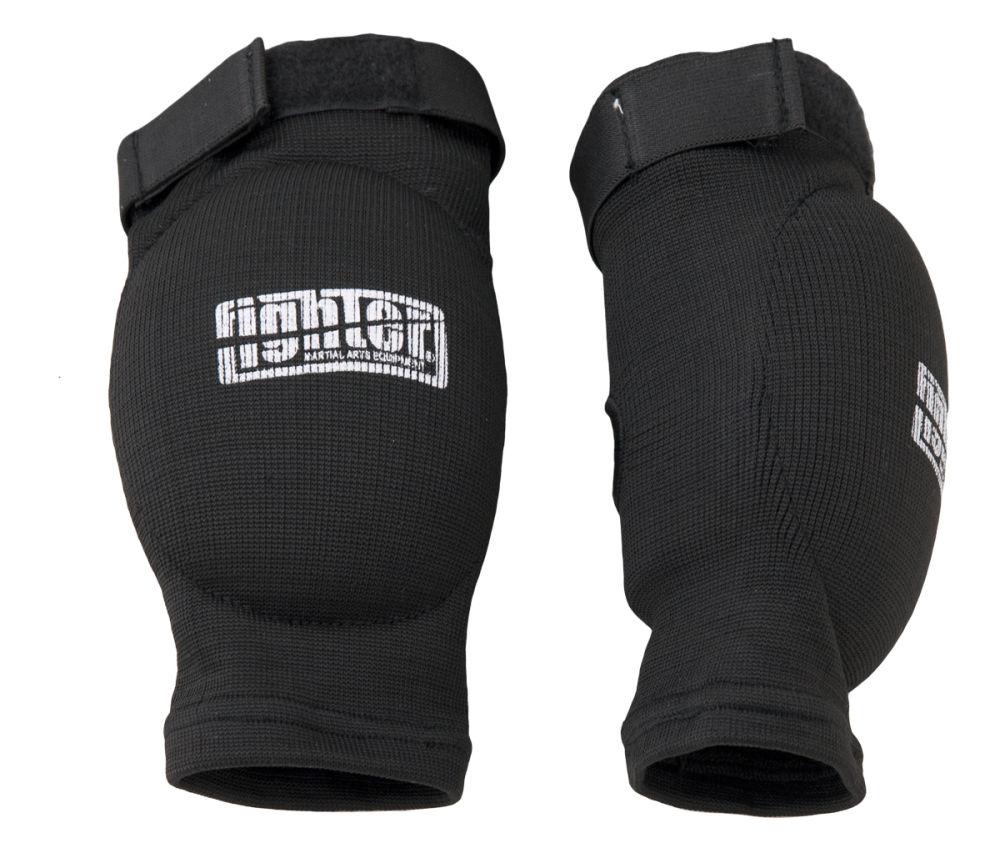 Fighter Elbow Guard Black Oval Cup Protector with Elastic Strap