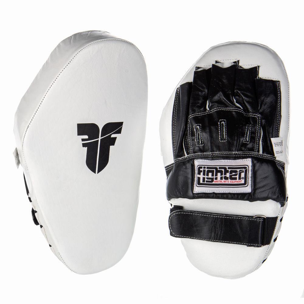 Fighter Focus Mitts Leather Long - white/black