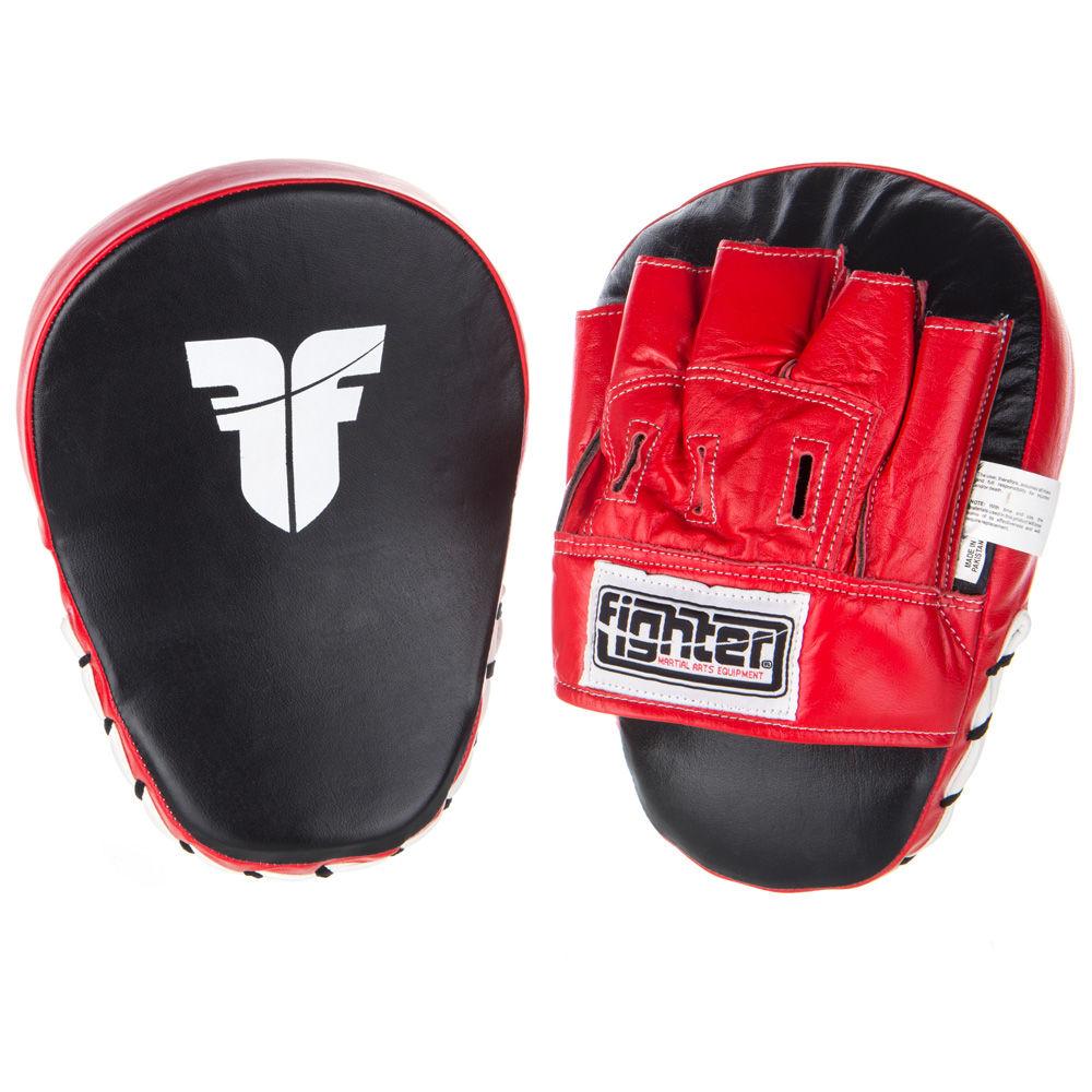Fighter Small Focus Mitts - Leather - black/red