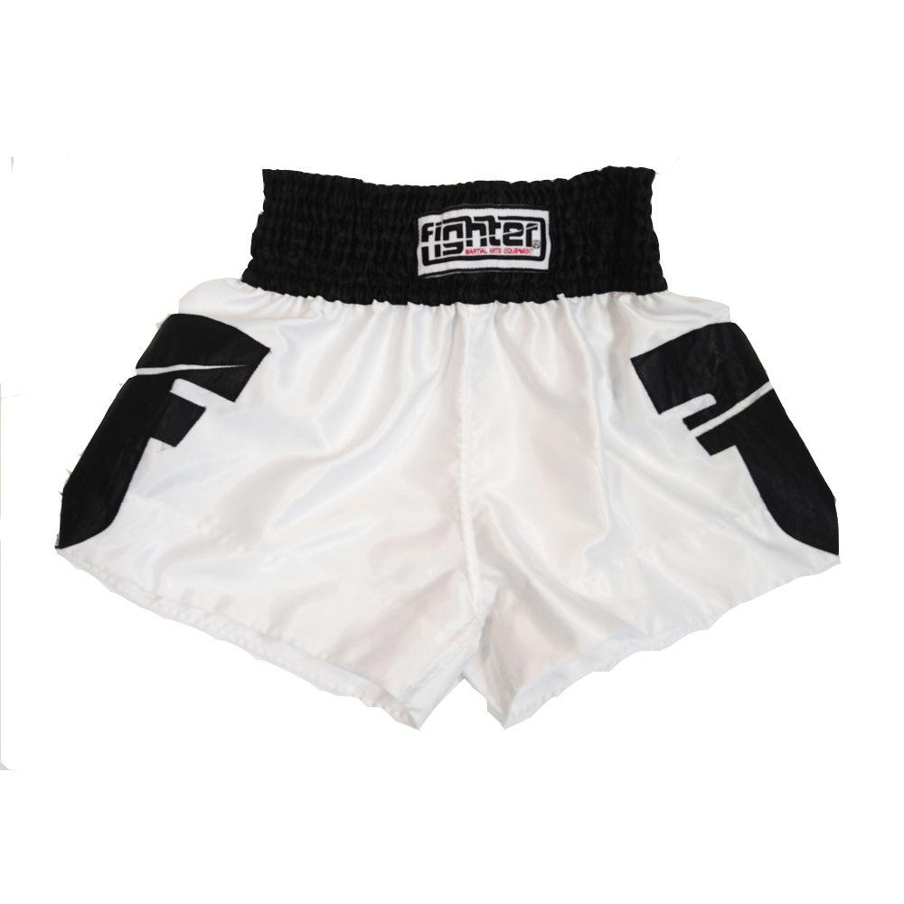 Fighter Thai Shorts - white/black