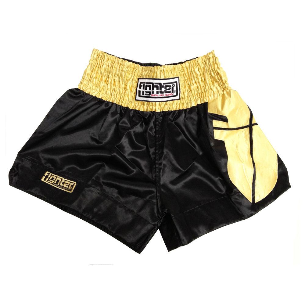 Fighter Thai Shorts - black/gold