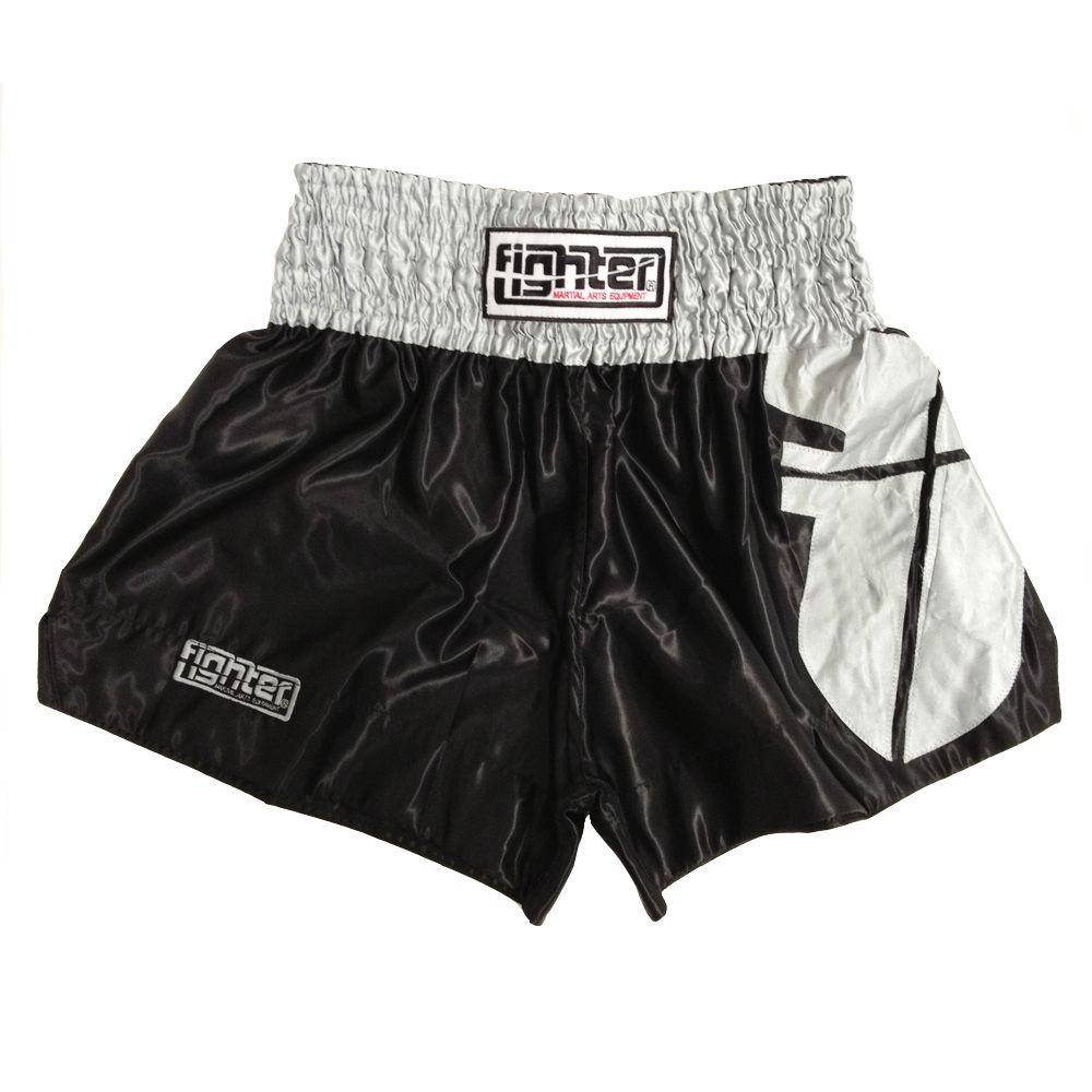 Fighter Thai Shorts - black/silver