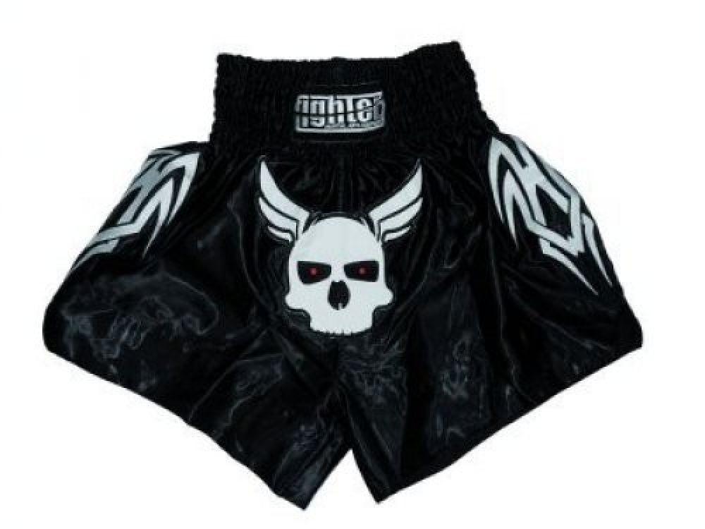 Fighter Thai Trunks Skull - black/white