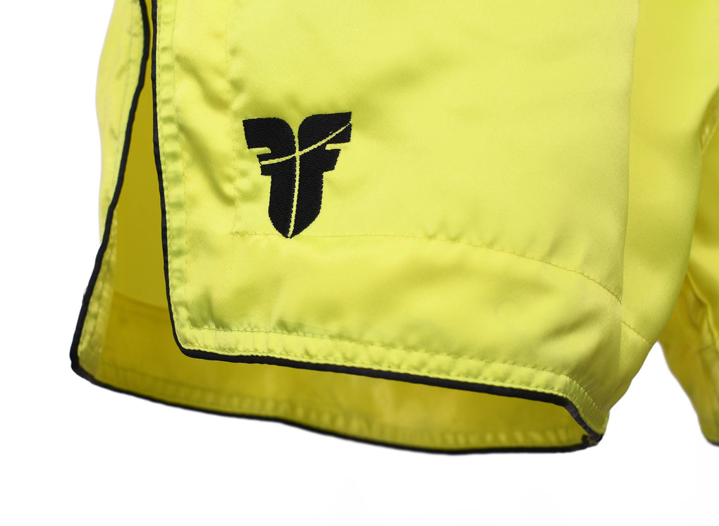Fighter Thai Shorts Bangkok Plain - neon yellow/black